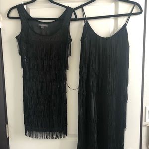 Two black flapper dresses - small/medium